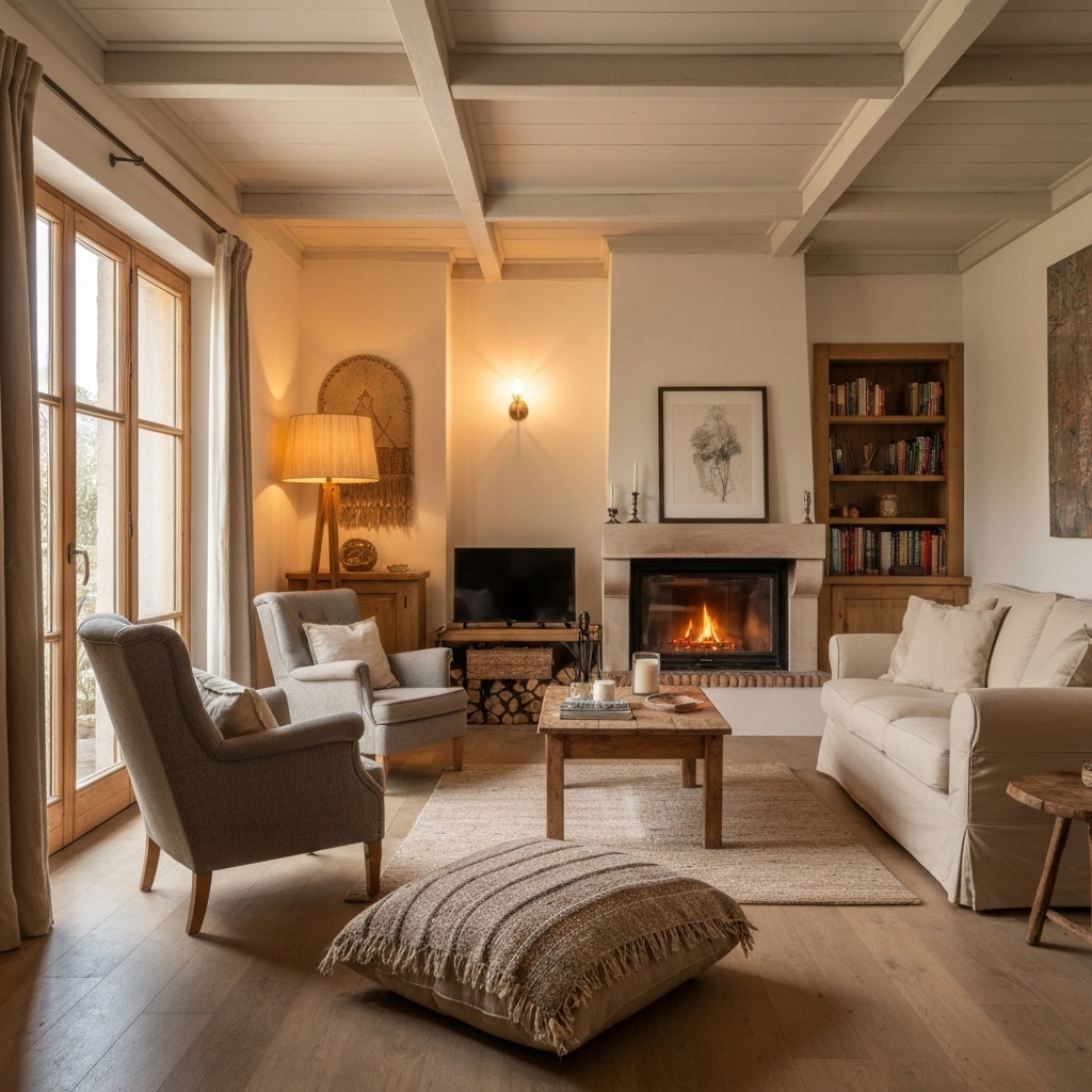 Cabinet de thérapie chaleureux et lumineux avec deux fauteuils confortables invitant à la détente à Vertou