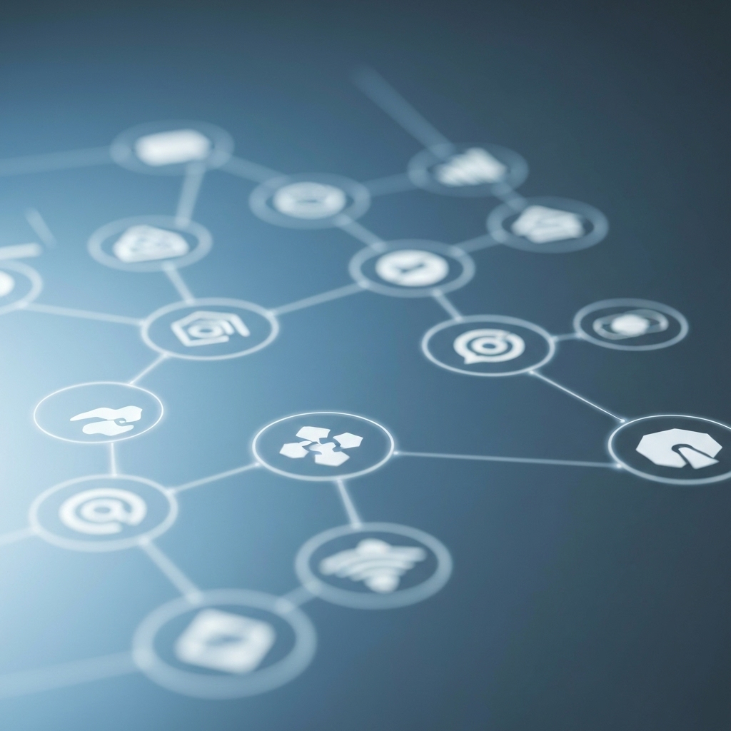 Visual representation of a clean, high-quality backlink network connecting relevant websites