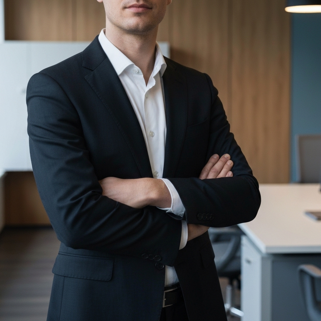 Futuristic digital dashboard showing SaaS growth metrics like ARR, Churn, and LTV on a screen in a modern Swiss office setting