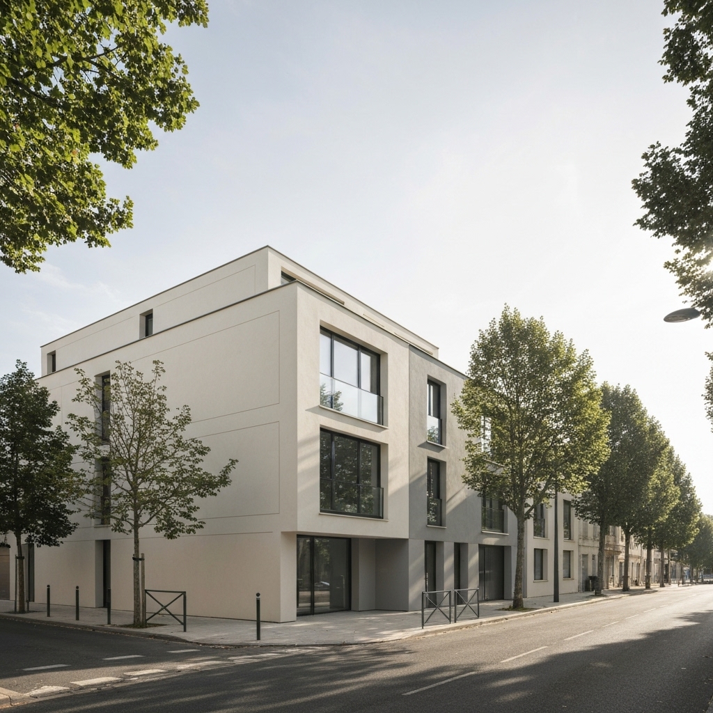 Julien Delhumeau's office exterior or neighborhood in Vertou, creating local connection