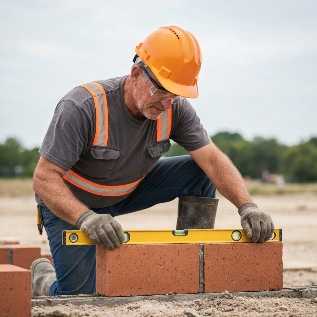 Construction worker installing a fiberglass mesh on an exterior wall before applying plaster