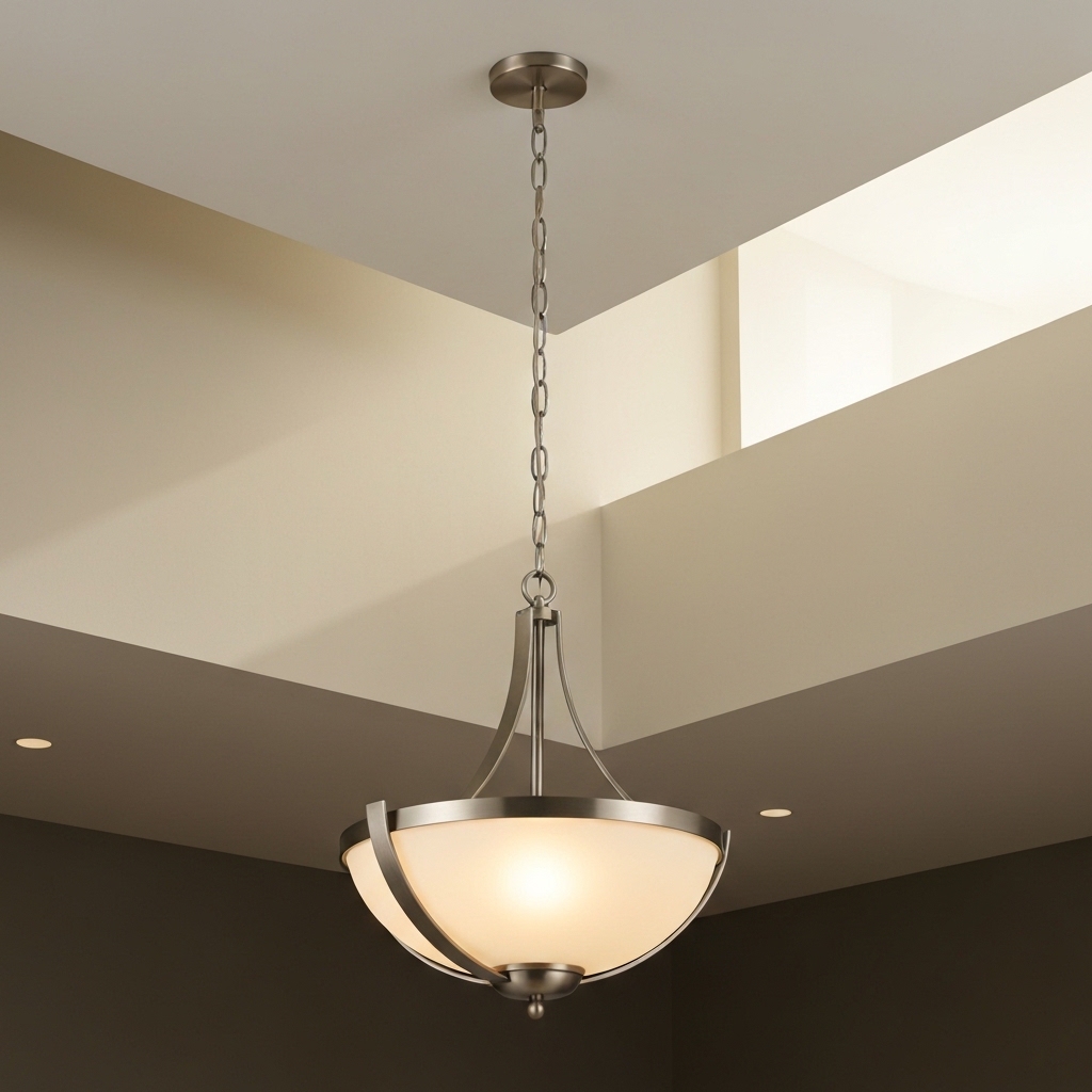Suspension lumineuse design moderne au-dessus d'une table à manger en bois massif