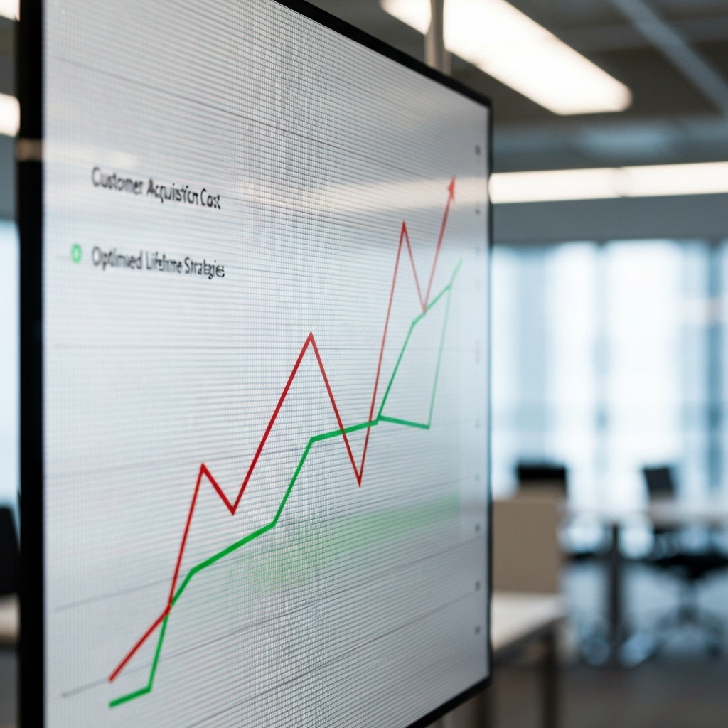A chart showing the rising cost of customer acquisition versus the potential of optimized lifetime value strategies