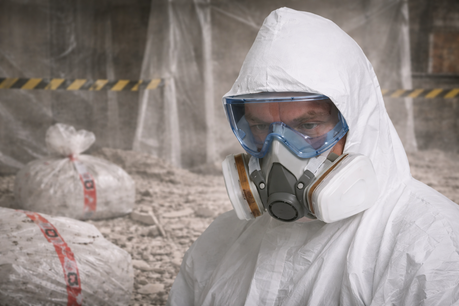 Masque de protection contre l'amiante