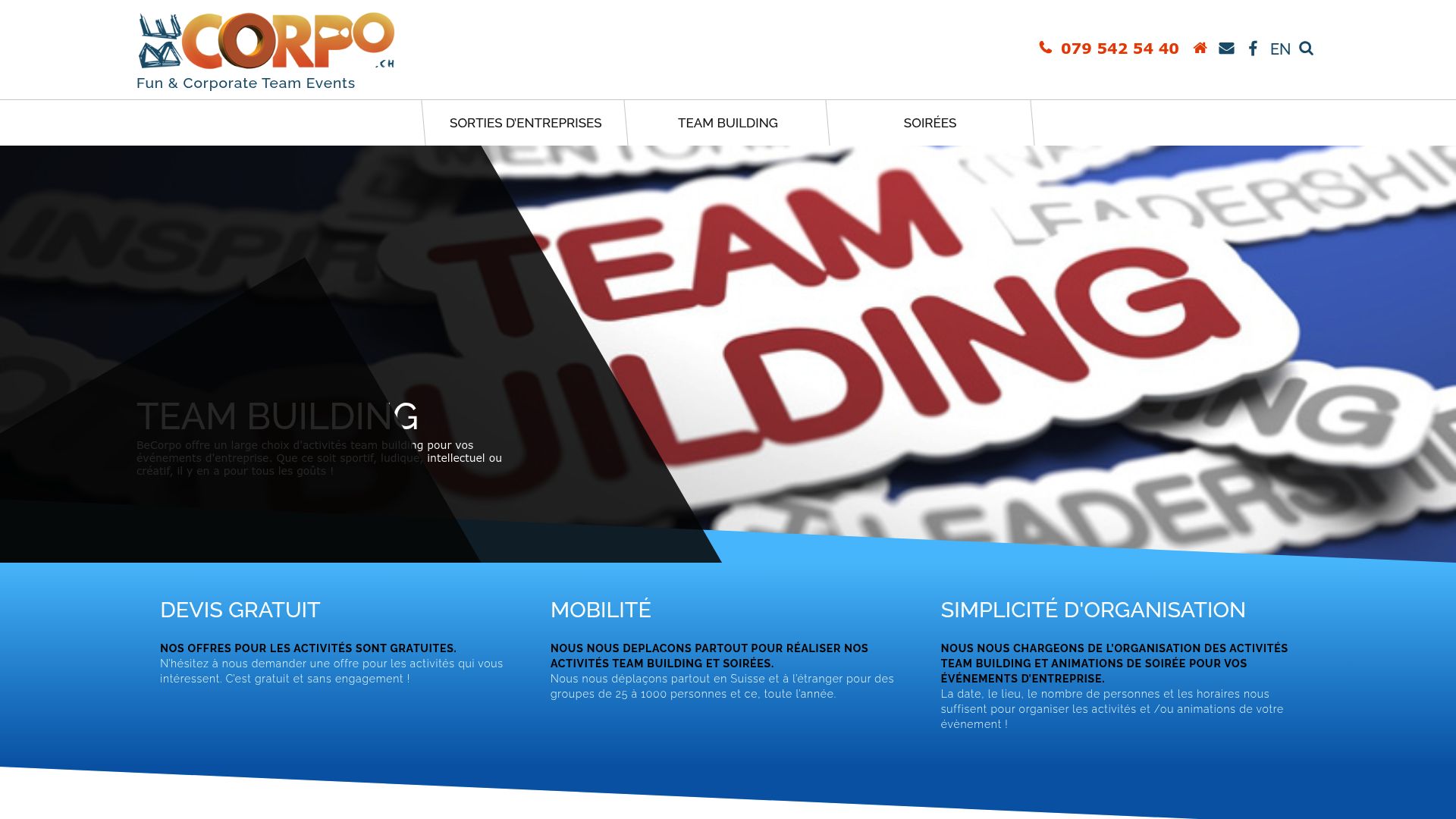 Screenshot of becorpo.ch