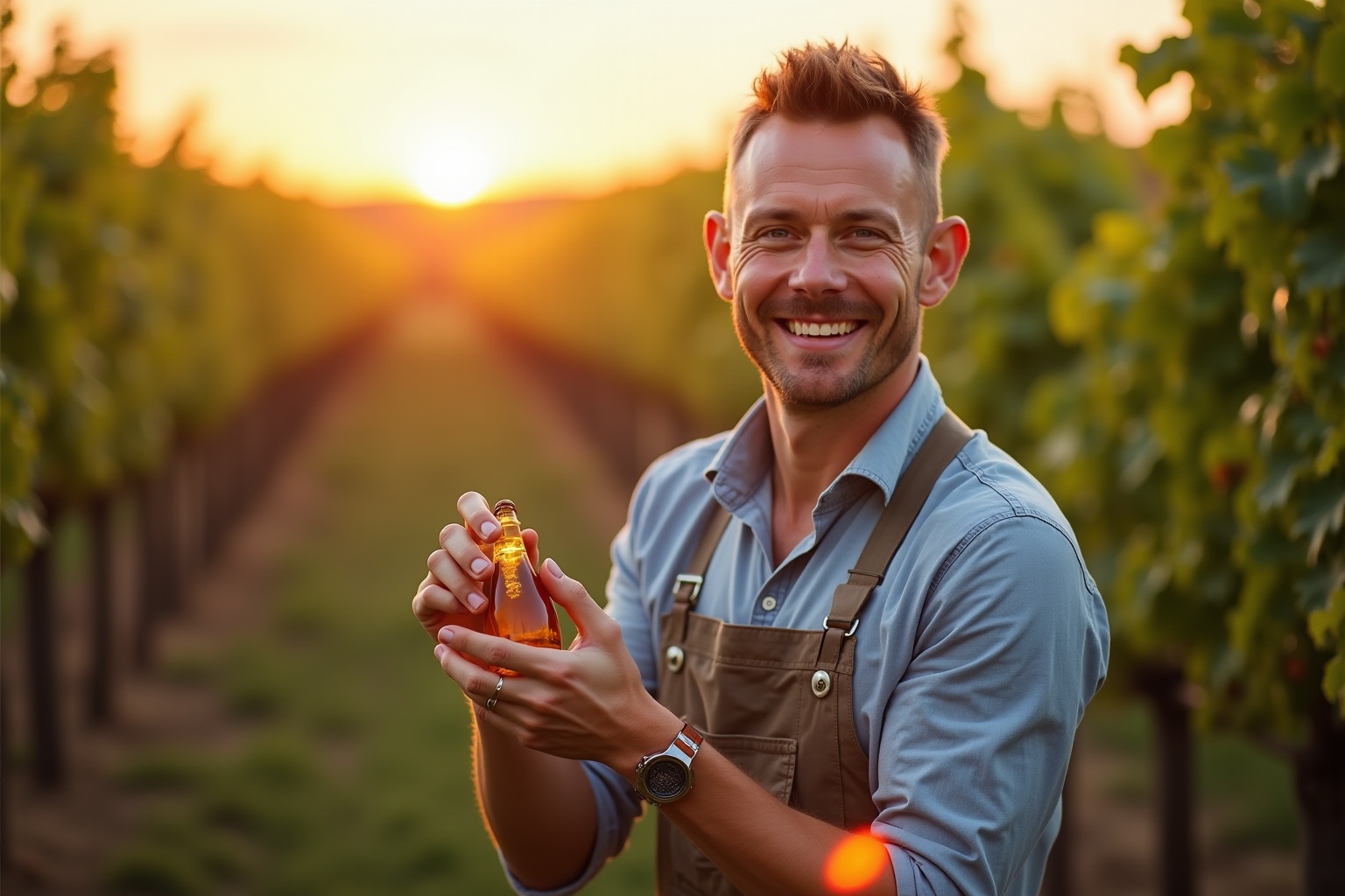 "Verzenay champagne, un viticulteur dans ses vignobles, Grand Cru de Champagne"