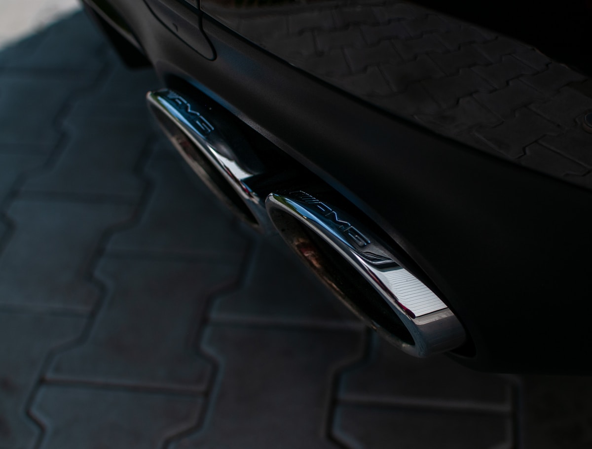 a close up of a car's front bumper