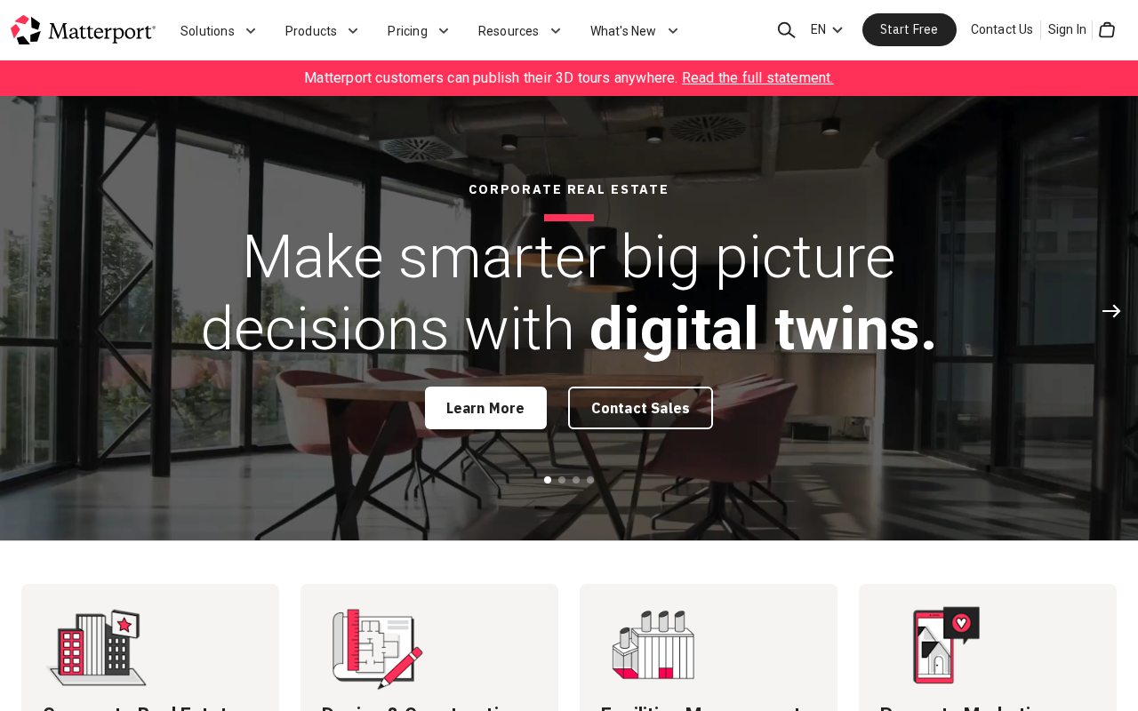 Matterport homepage