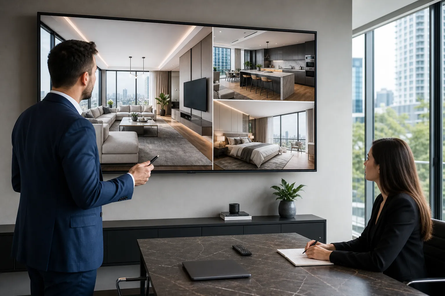 Appartement de luxe avec vue panoramique sur la ville.