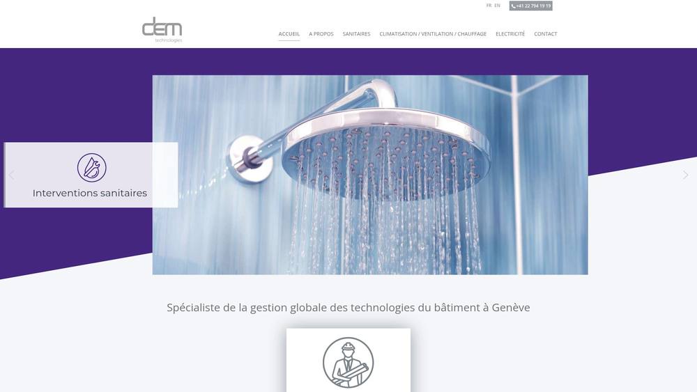 Screenshot of www.dem-technologies.ch