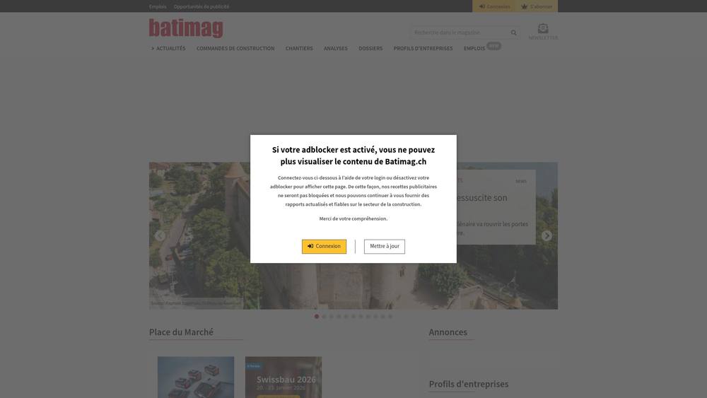 Screenshot of www.batimag.ch