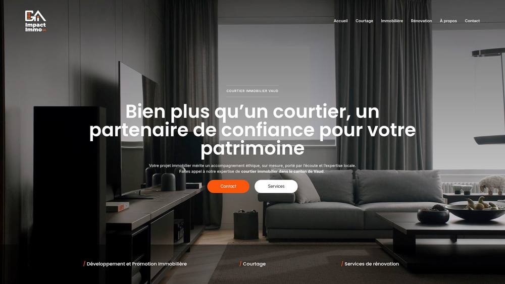 Screenshot of impact-immo.ch