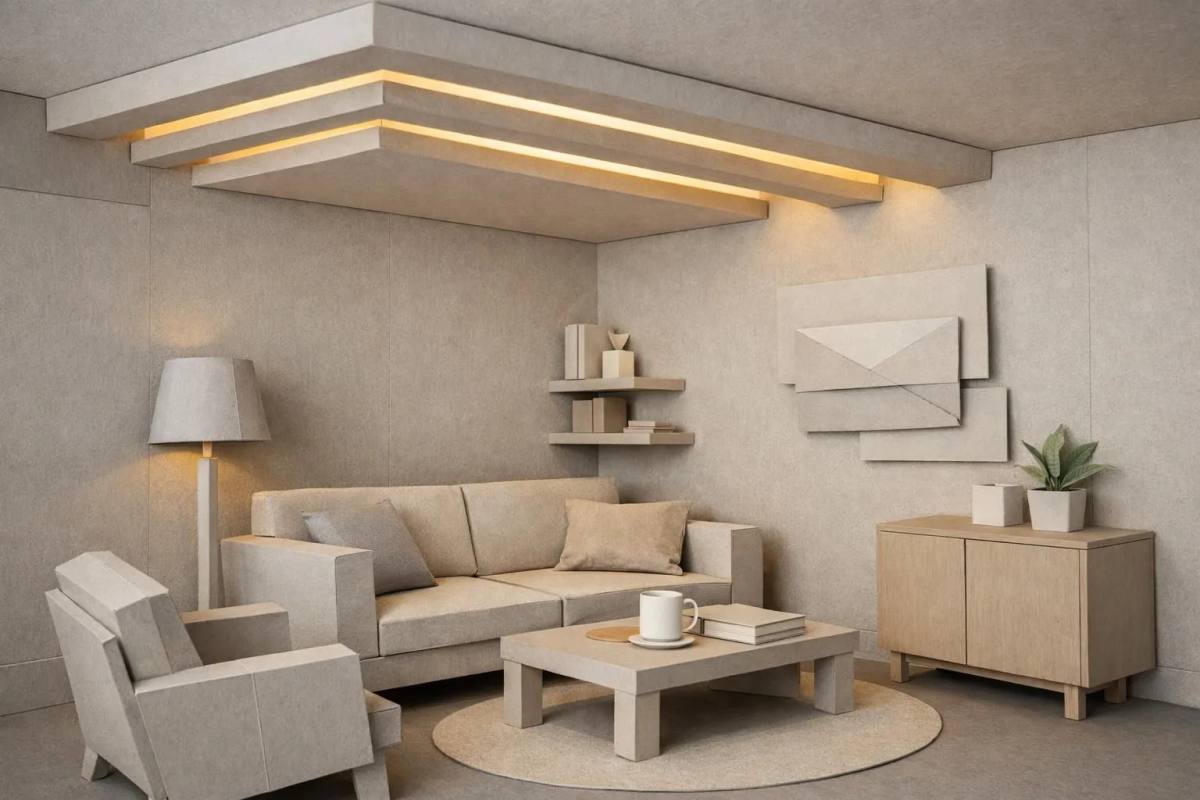 Faux plafonds design intégration lumière LED transforment vos espaces