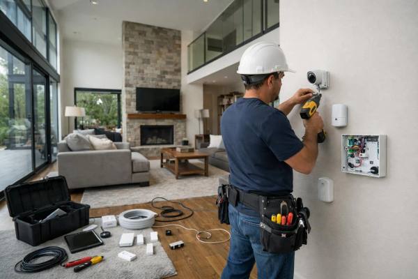 Installation de systèmes de sécurité pour maison connectée